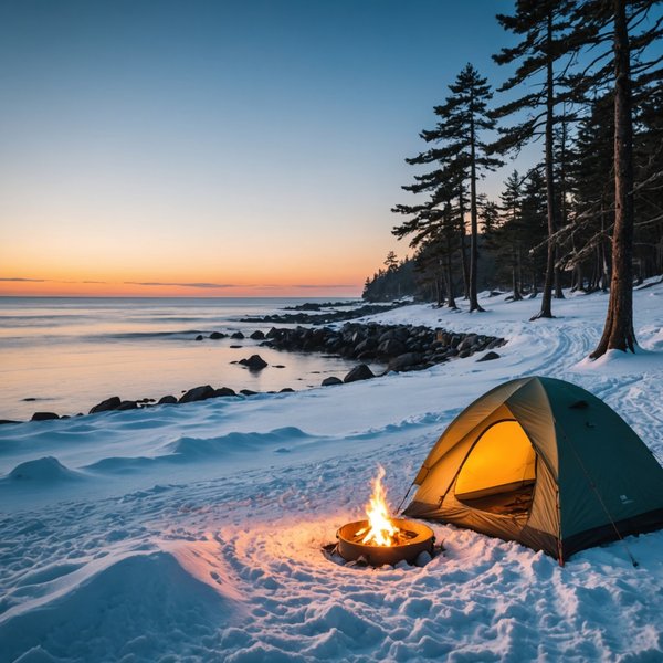 Quelles sont les meilleures pratiques pour camper en bord de mer en hiver?