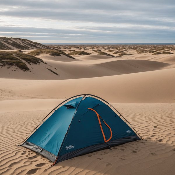 Quels sont les équipements indispensables pour un camping en région de dunes en hiver?