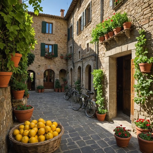 Où trouver une location de vacances en Toscane avec des cours de cuisine et des randonnées en vélo?